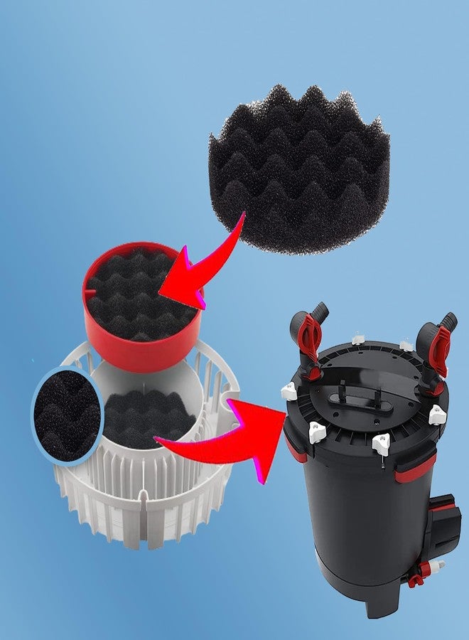 Qzbhct 8 Pcs Bio-Foam Pads for Fluval Fx4 FX5 FX6 Canister Filter Aquarium Filter Sponge Replacement - Image 3